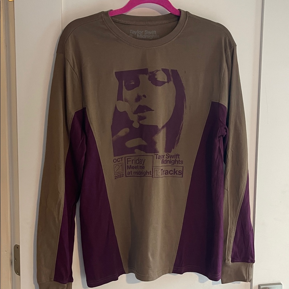 Taylor Swift Graphic Long Sleeve Midnights Album Shirt